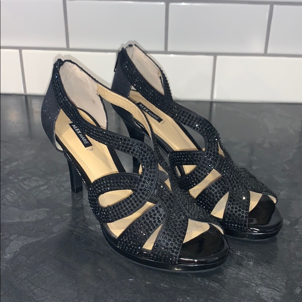 Alex Marie black stuffed heels women’s 8.5